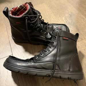 Lems Unisex Boulder Leather Boot Raven Sz 44 EUC